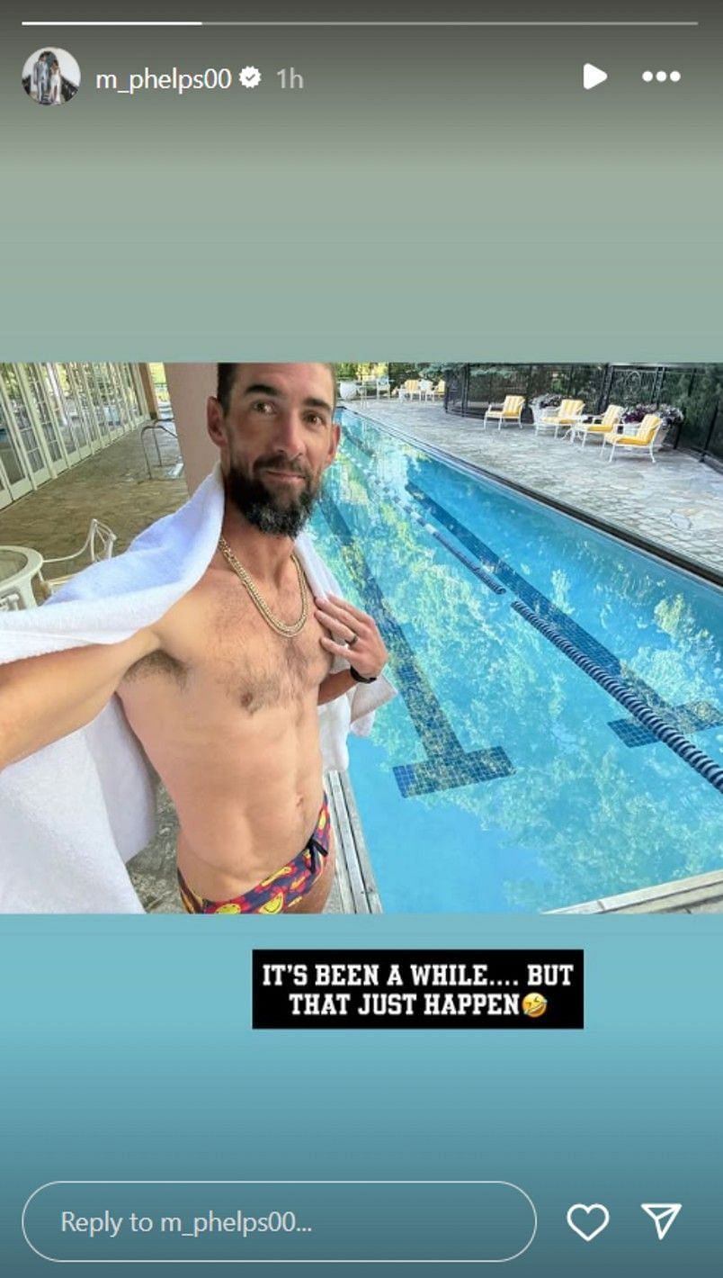 Screenshot of Michael Phelps Instagram story (@m_phelps00/ig)